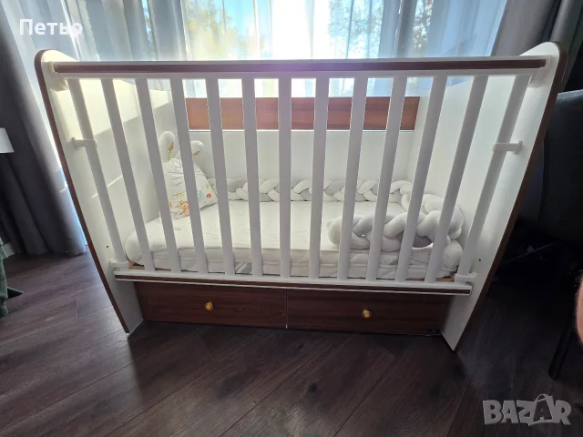 Детско легло Lorelli Matrix 60x120 + матрак, снимка 2 - Бебешки легла и матраци - 56358580