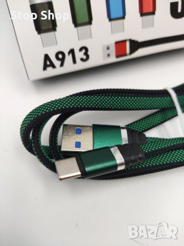 Type C кабел fast charge 3A 1метър , снимка 2 - USB кабели - 41322535
