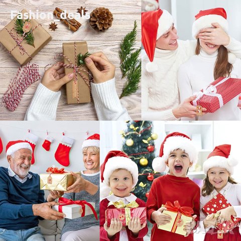 Нови Намалени Коледни хартиени етикети 100 броя за подаръци декорация, снимка 7 - Други - 39371889