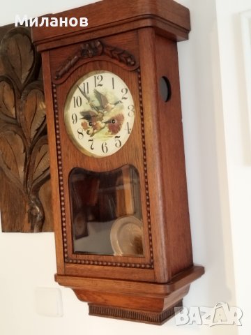 Стар механичен стенен часовник, снимка 8 - Антикварни и старинни предмети - 41806849