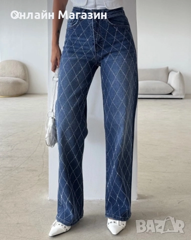 Дънки с камъни , снимка 3 - Дънки - 52810568