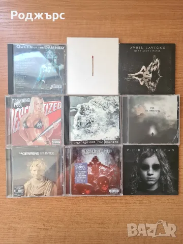 ​Колекция оригинални компактдискове (CD) – Rammstein, Disturbed, Queen of the Damned OST, P.O.D. 