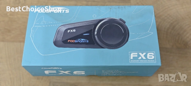 FODSPORTS FX6 Bluetooth интерком за мото каска, снимка 4 - Bluetooth слушалки - 53376039