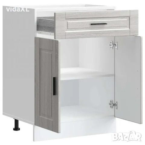 vidaXL Кухненски шкаф Porto, сив сонома, инженерно дърво, снимка 5 - Шкафове - 56148240