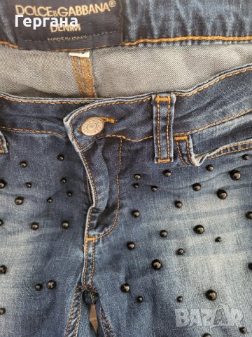 Дънки с перли Долче и Габана , снимка 3 - Дънки - 39229923