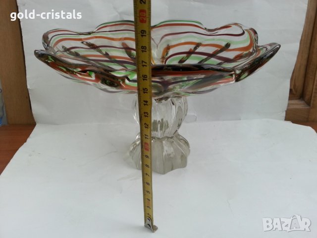 Кристална купа фруктиера, снимка 8 - Антикварни и старинни предмети - 35985103