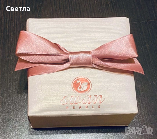Елегантна Нова Гривна Swan Pearls SW008BE,20см,Au покритие, Естествена, кожа,85лв Перфектен подарък, снимка 5 - Гривни - 52394358