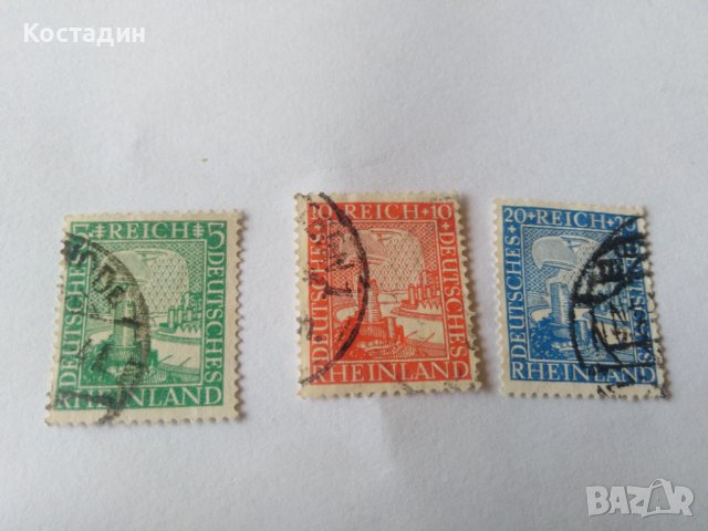 Пощенска марка 3бр - Германия райх 1925, снимка 1 - Филателия - 40020746