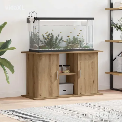 vidaXL Стойка за аквариум, дъб, 101x41x58 см, инженерно дърво, снимка 2 - Аквариуми - 56148304