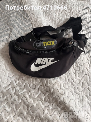 Спортна чанта / бананка Nike Air Max (Черна)