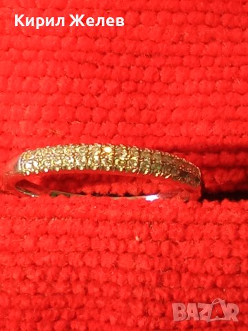 ЕЛЕГАНТЕН НЕЖЕН СКЪПОЦЕНЕН ДАМСКИ ПРЪСТЕН РОДИРАНО СРЕБРО 925 с ИСКРЯЩИ ФАСЕТИРАНИ ЦИРКОНИ 17298, снимка 3 - Пръстени - 40770401