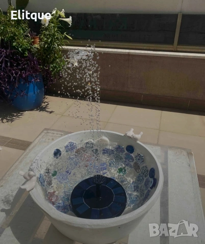 Соларен фонтан с три режима на разпръскване