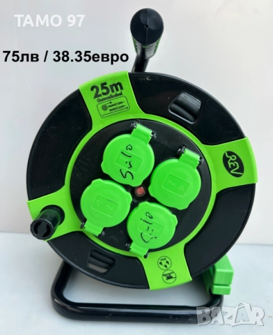 Качествени немски електрически удължители на макара по 25метра , снимка 2 - Други инструменти - 52682258