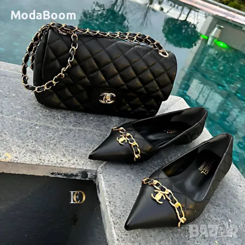 Ch🅰️nel дамски комплекти, снимка 4 - Дамски елегантни обувки - 48834766