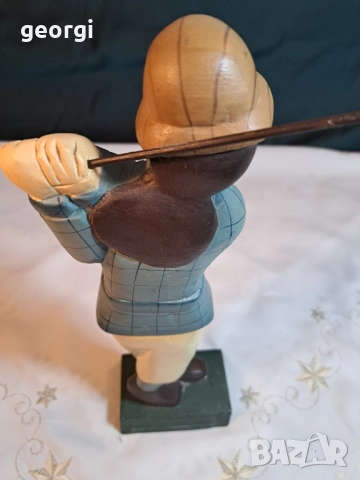 дървена статуетка дърворезба играч на голф, снимка 5 - Статуетки - 52027151
