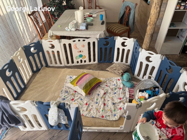 Голяма бебешка ограда, снимка 2 - Кошарки - 52821156