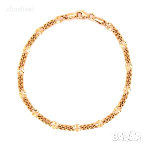 Златна дамска гривна 2,20гр. 19,0см. 14кр. проба:585 модел:36937-5, снимка 2 - Гривни - 53628384