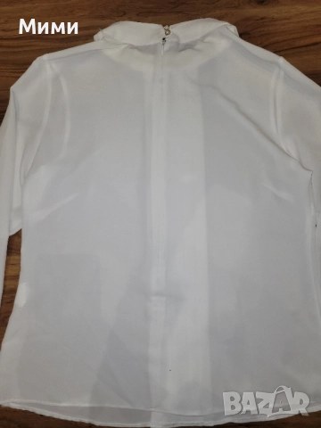 Бяла риза със златисто колие, снимка 6 - Ризи - 52207208
