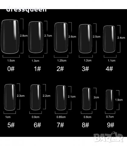 3188 Удължители за нокти, 100 бр,, снимка 3 - Продукти за маникюр - 34236369