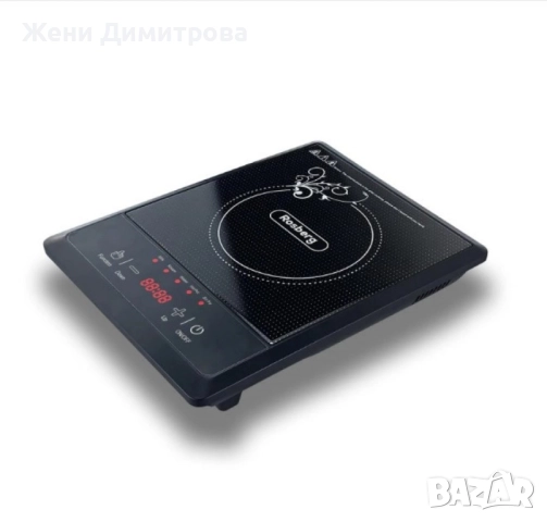 Индукционен котлон Rosberg, 2000W, LED екран, 8 степени, 5 програми, 2 години гаранция