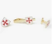 Копчета за Ръкавели Масонски Тамплиер Рицар Freemasons Illuminati Templar Masonic Cufflinks TieClips, снимка 18