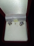18 к.  с диаманти  италиански златни  обеци , снимка 3