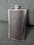 Метална манерка 9 oz (266 ml) с кожена декорация, снимка 1