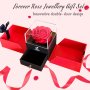 Taozoey Подарък  за жени, вечна роза в елегантна кутийка с чекмедже, снимка 5
