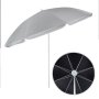 Ветроустойчив плажен чадър 1.80м, Сив, снимка 1 - Други - 41360118