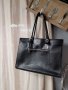 Естествена кожа, черна твърда чанта от ФЛОРЕНЦИЯ , снимка 1 - Чанти - 41395285