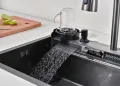 60см мултифункционална кухненска мивка с двоен водопад, снимка 5