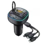 FM трансмитер 12V/24V с 2 USB Type-C и кабел с 3 накрайника, снимка 1