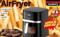 Фритюрник AirFryer R51980CB, 1800W, 8л., Горещ въздух, LED дисплей, Таймер, до 200°С, Черен, снимка 4