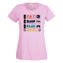 Дамска тениска Game 2,Eat,Sleep,GameRepeat,Ядене,Спане,Геймс, снимка 6