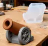 3D Топ оръдие силиконов молд форма фондан шоколад гипс смола свещ декор, снимка 2