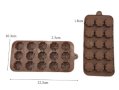 15 детелини детелина цветя силиконов молд форма за шоколадови бонбони гипс
