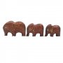 Статуетка Ahelos, Слон, Комплект 3 броя, Дървено, 7,8,10 см, снимка 1 - Сувенири от дърво - 39330754