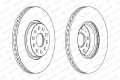 ДИСК СПИРАЧЕН ПРЕДЕН ВЕНТИЛИРАН.FERODO.DDF1305C. AUDI A1, A3 UDI A1, A3, Q2, Q3, TT; SEAT ALHAMBRA, , снимка 2