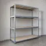 Метален гаражен стелаж HÖGLER 180x160x60 см – 4 рафта, до 1200 кг, поцинкована стомана, снимка 5