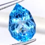 Топаз син с фензи шлифовка ЩИТ, снимка 2