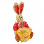 Великденска декорация, Заек с кошница, Многоцветна, 15x15x30см, снимка 2