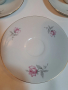 чаша за кафе с чинийка стар български порцелан с рози 28/5, снимка 5