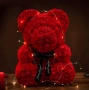 Плюшено мече с LED рози - романтичен подарък 25 см, снимка 3