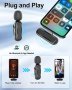 Нови 2 броя Безжичен микрофон за iPhone с калъф за зареждане Шумопотискащи, снимка 2