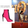 Обувки висок ток,розово-черни, снимка 1 - Дамски обувки на ток - 44264245