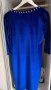 Плюшена рокля в турско синьо , снимка 1 - Рокли - 39722807