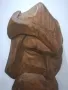 Изключително впечатляваща дървена скулптура на човешки лица., снимка 6