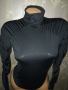Bershka M-Черно боди полупрашка с дълъг набран ръкав , снимка 1 - Корсети, бюстиета, топове - 44725533