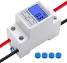 Еднофазен електромер DIN шина 230V 5(80)A с LCD дисплей, снимка 1