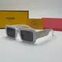 Слънчеви очила Fendi Bold Square Logo Edition нови, черно и бяло, снимка 8